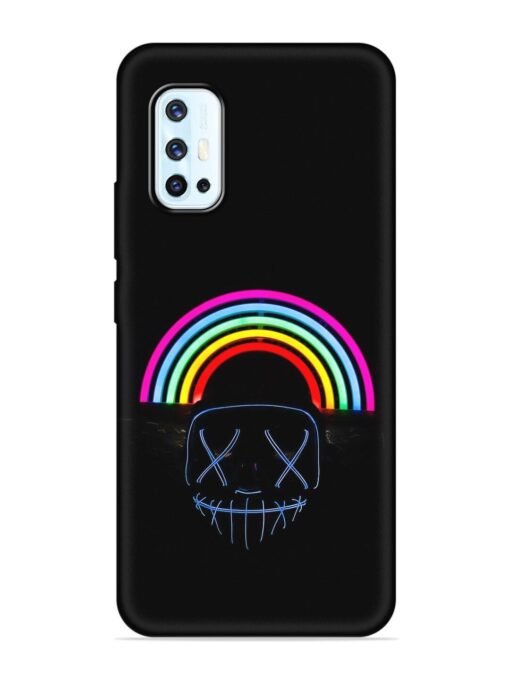 Mask Rainbow Embossed Soft Silicone Case for Vivo V17 Zapvi