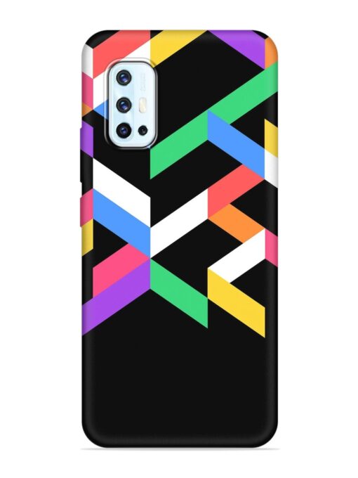 Colorshape Abstarct Embossed Soft Silicone Case for Vivo V17 Zapvi