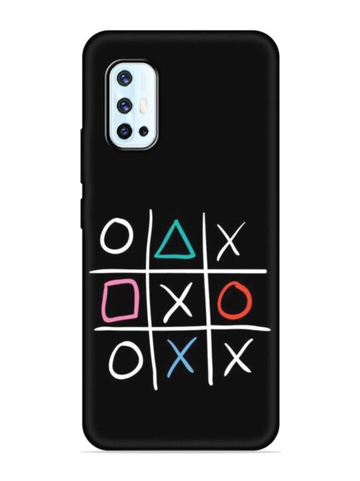 Super Neon Tic-Tac-Toe Embossed Soft Silicone Case for Vivo V17 Zapvi