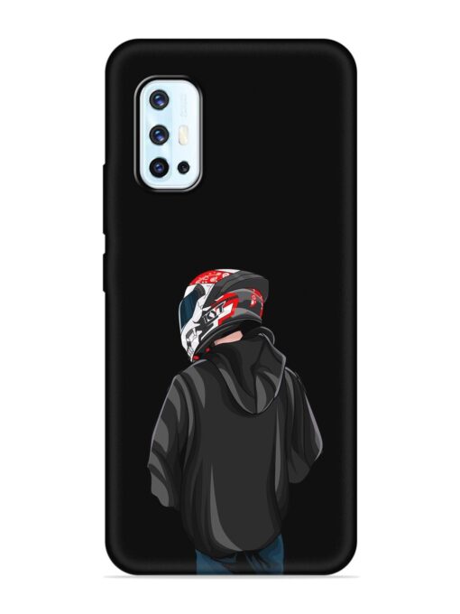 Motorcycle Rider Embossed Soft Silicone Case for Vivo V17 Zapvi