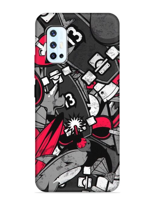 Fictional Doodle Embossed Soft Silicone Case for Vivo V17 Zapvi