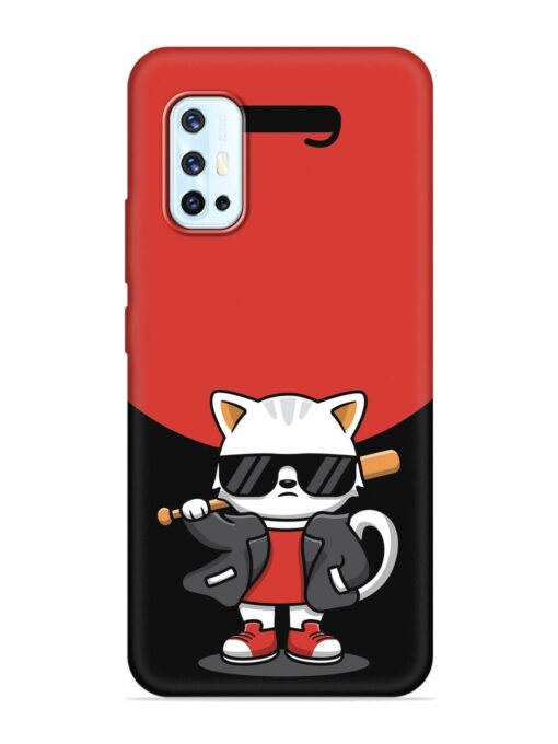 Cool Little Bear Cartoon Embossed Soft Silicone Case for Vivo V17 Zapvi