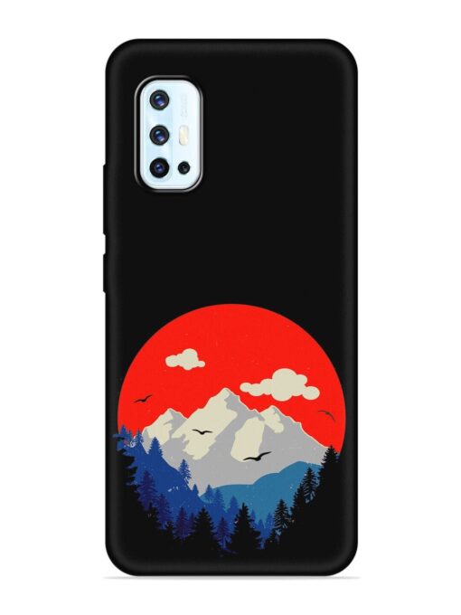 Mountain Abstract Embossed Soft Silicone Case for Vivo V17 Zapvi