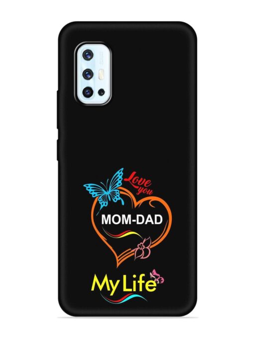 Love You Mom Dad Embossed Soft Silicone Case for Vivo V17 Zapvi