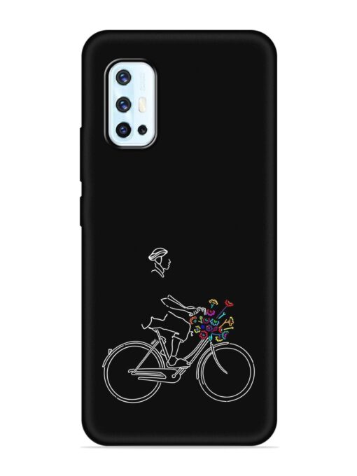 Minimalist Cycle Art Embossed Soft Silicone Case for Vivo V17 Zapvi