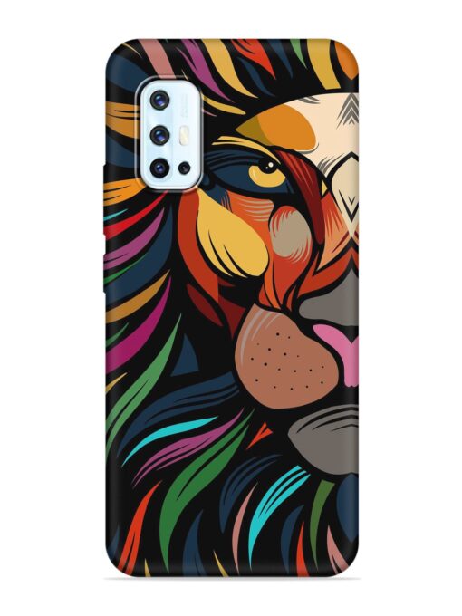 Trippy Lion Art Embossed Soft Silicone Case for Vivo V17 Zapvi