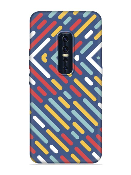 Colored Lines Embossed Soft Silicone Case for Vivo V17 Pro Zapvi