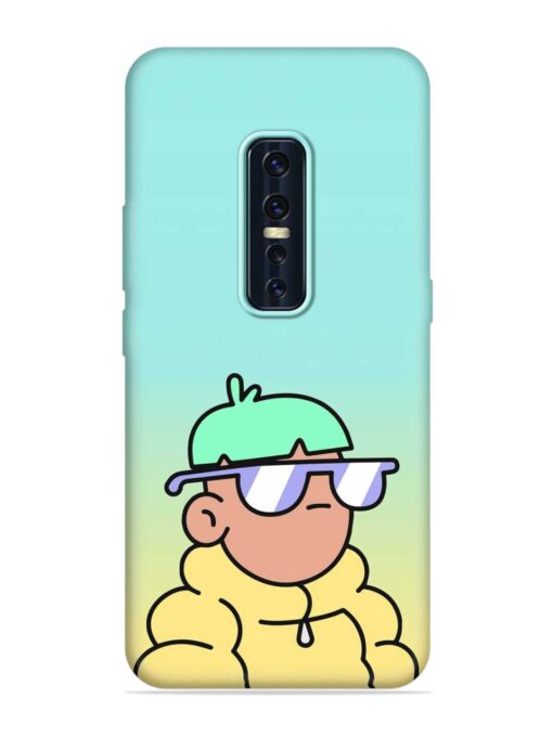 Doodles Cool Character Embossed Soft Silicone Case for Vivo V17 Pro Zapvi