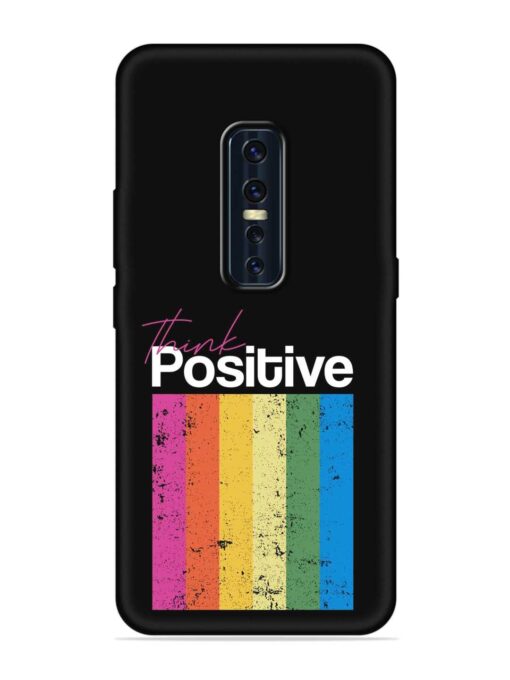 Think Positive Typography Embossed Soft Silicone Case for Vivo V17 Pro Zapvi