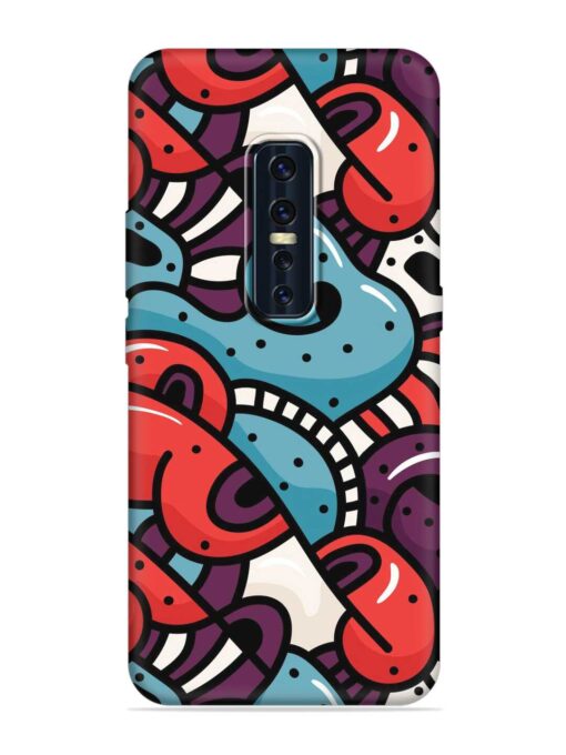 Seamless Backdrop Colorful Embossed Soft Silicone Case for Vivo V17 Pro Zapvi