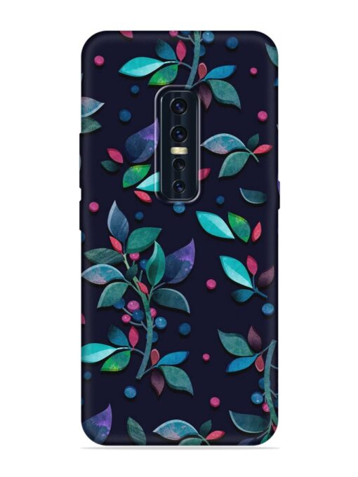 Decorative Watercolor Flower Embossed Soft Silicone Case for Vivo V17 Pro Zapvi