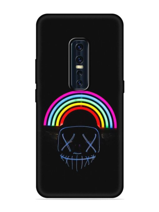 Mask Rainbow Embossed Soft Silicone Case for Vivo V17 Pro Zapvi