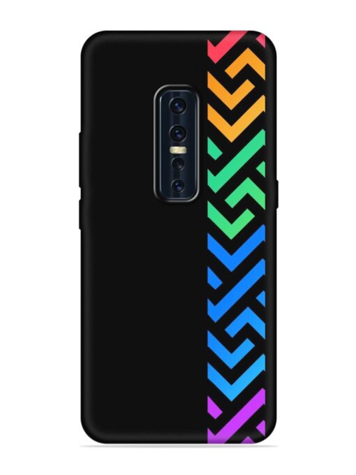 Colorshape Stripes Embossed Soft Silicone Case for Vivo V17 Pro Zapvi