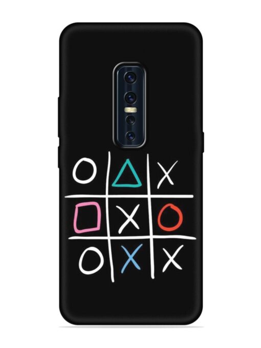 Super Neon Tic-Tac-Toe Embossed Soft Silicone Case for Vivo V17 Pro Zapvi