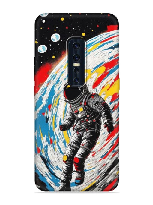 Astronaut Art Embossed Soft Silicone Case for Vivo V17 Pro Zapvi