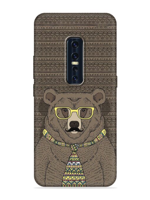 Grizzly Bear Embossed Soft Silicone Case for Vivo V17 Pro Zapvi