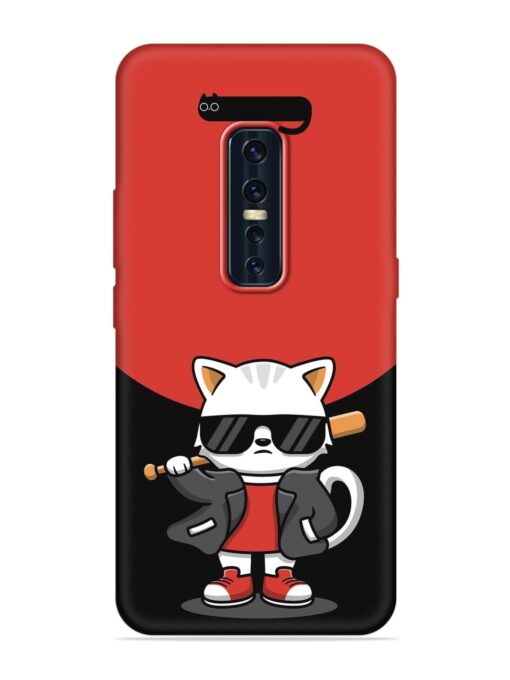 Cool Little Bear Cartoon Embossed Soft Silicone Case for Vivo V17 Pro Zapvi