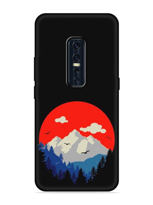 Mountain Abstract Embossed Soft Silicone Case for Vivo V17 Pro