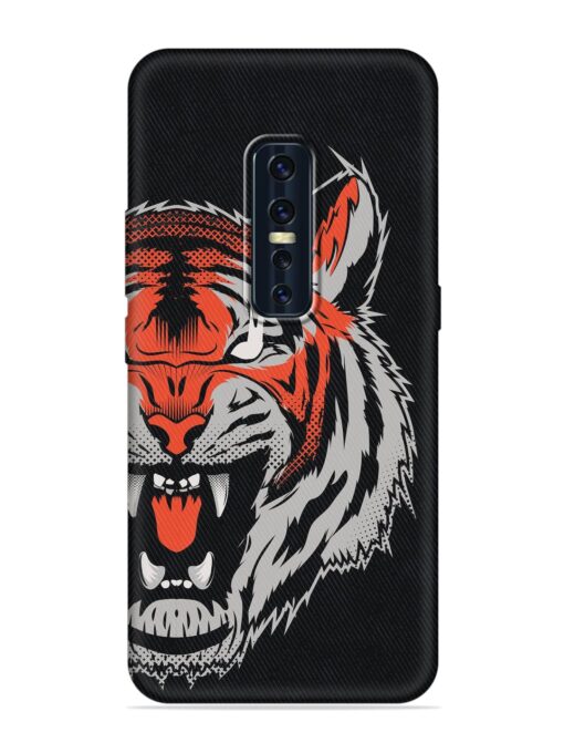 Tiger Aggression Embossed Soft Silicone Case for Vivo V17 Pro Zapvi