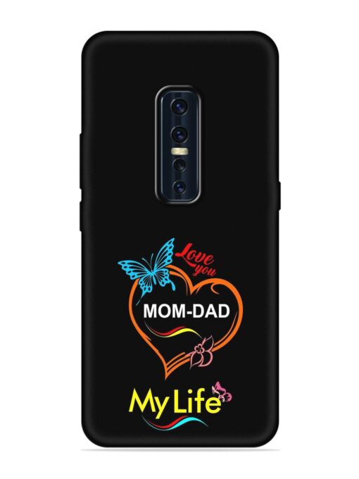 Love You Mom Dad Embossed Soft Silicone Case for Vivo V17 Pro