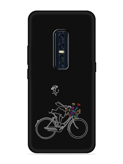 Minimalist Cycle Art Embossed Soft Silicone Case for Vivo V17 Pro Zapvi