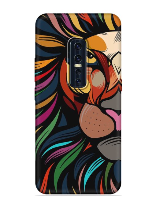 Trippy Lion Art Embossed Soft Silicone Case for Vivo V17 Pro Zapvi