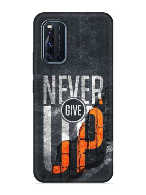 Never Give Up Embossed Soft Silicone Case for Vivo V19 Zapvi