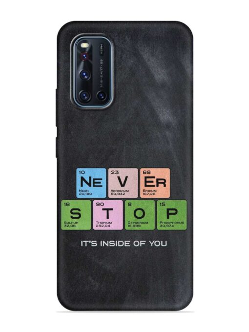 Never Stop It'S Inside Of You Embossed Soft Silicone Case for Vivo V19 Zapvi