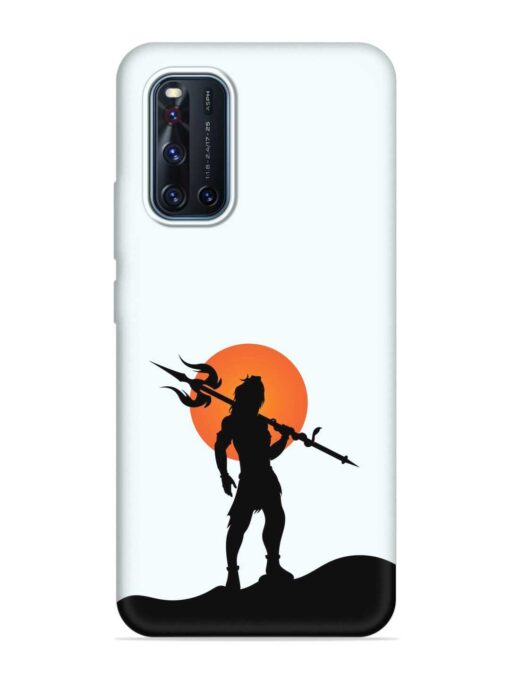 Lord Mahadev Trendy Embossed Soft Silicone Case for Vivo V19 Zapvi