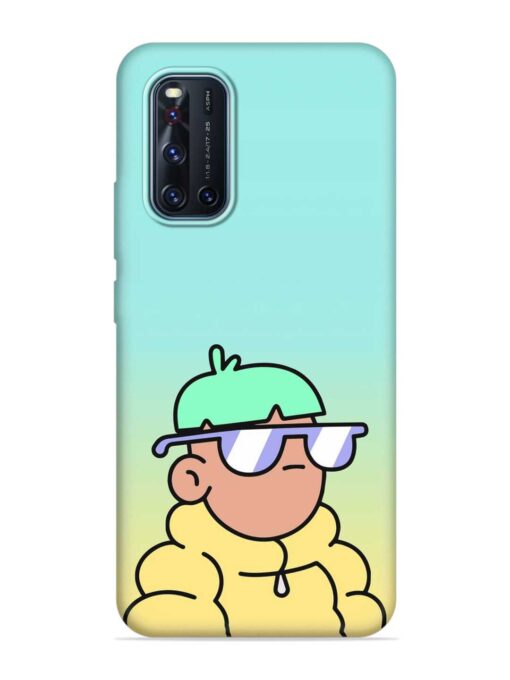 Doodles Cool Character Embossed Soft Silicone Case for Vivo V19 Zapvi