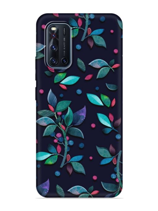 Decorative Watercolor Flower Embossed Soft Silicone Case for Vivo V19