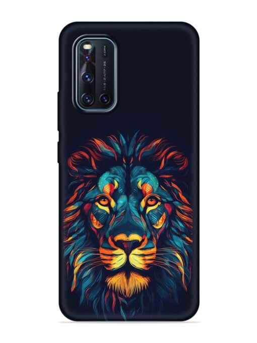 Colorful Lion Embossed Soft Silicone Case for Vivo V19 Zapvi