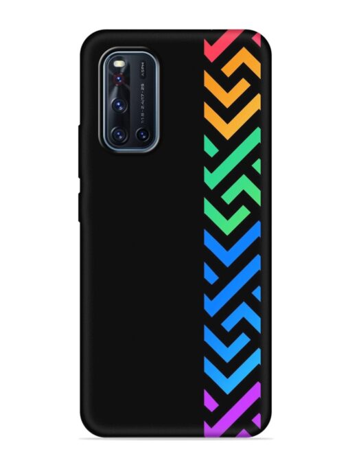 Colorshape Stripes Embossed Soft Silicone Case for Vivo V19 Zapvi