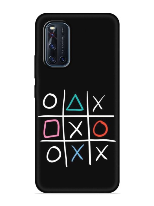 Super Neon Tic-Tac-Toe Embossed Soft Silicone Case for Vivo V19 Zapvi