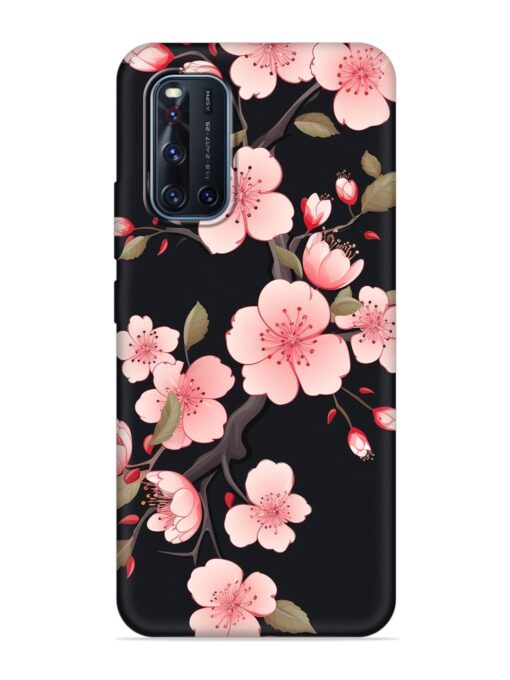 Cherry Blossom Embossed Soft Silicone Case for Vivo V19