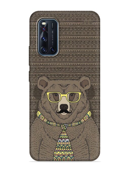 Grizzly Bear Embossed Soft Silicone Case for Vivo V19 Zapvi