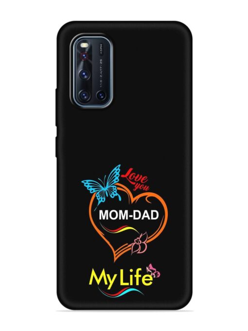 Love You Mom Dad Embossed Soft Silicone Case for Vivo V19 Zapvi