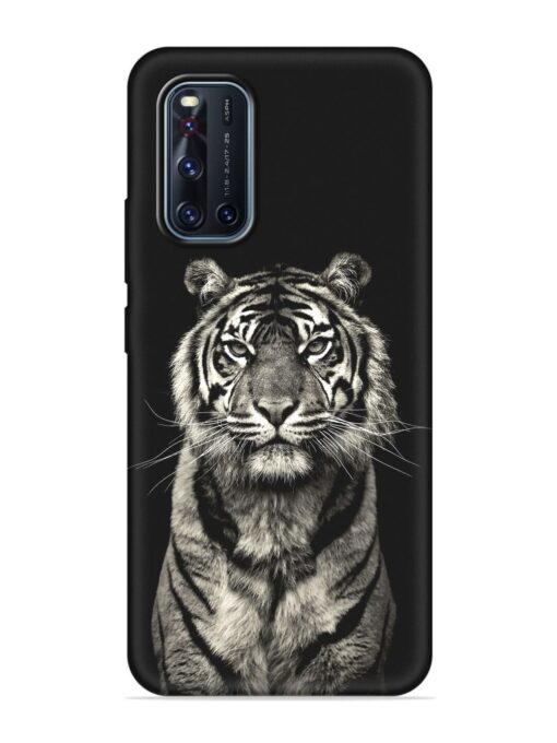 Tiger Art Embossed Soft Silicone Case for Vivo V19 Zapvi