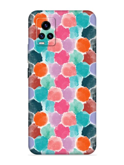 Colorful Seamless Pattern Embossed Soft Silicone Case for Vivo V20 Zapvi