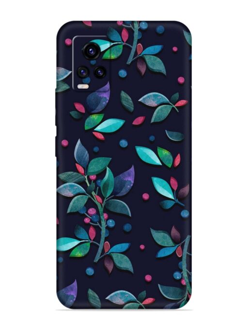 Decorative Watercolor Flower Embossed Soft Silicone Case for Vivo V20 Zapvi