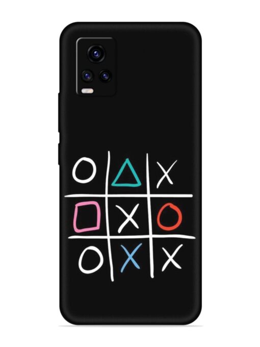 Super Neon Tic-Tac-Toe Embossed Soft Silicone Case for Vivo V20 Zapvi