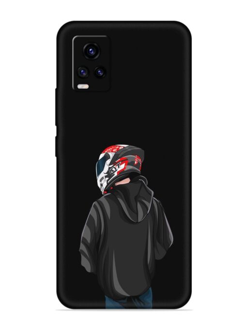 Motorcycle Rider Embossed Soft Silicone Case for Vivo V20 Zapvi