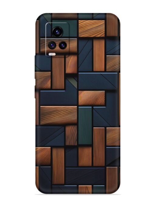 Wooden Background Cubes Embossed Soft Silicone Case for Vivo V20 Zapvi