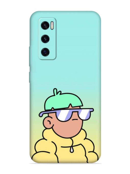 Doodles Cool Character Embossed Soft Silicone Case for Vivo V20 Se Zapvi