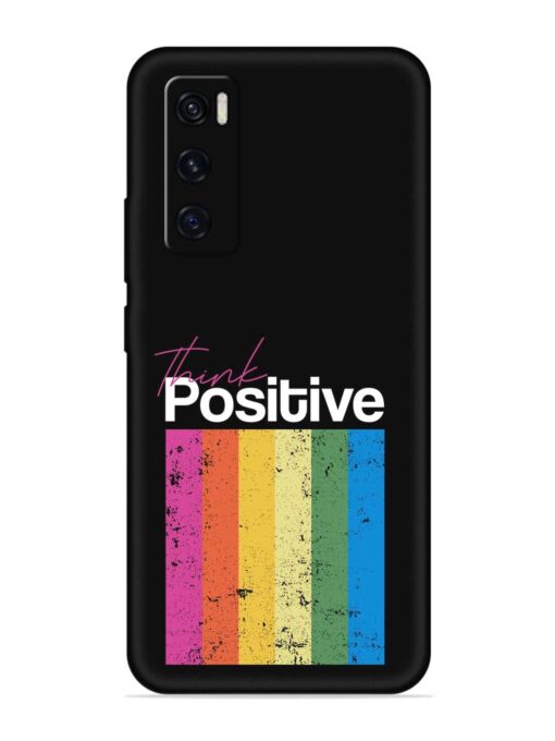 Think Positive Typography Embossed Soft Silicone Case for Vivo V20 Se Zapvi