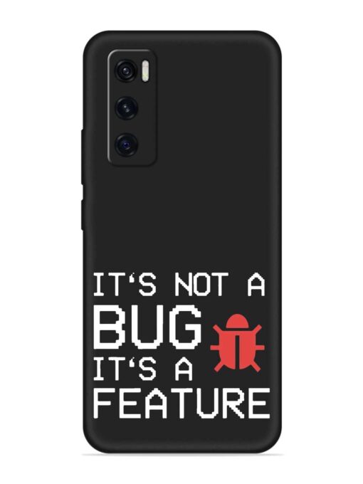 Not Bug Feature Embossed Soft Silicone Case for Vivo V20 Se Zapvi