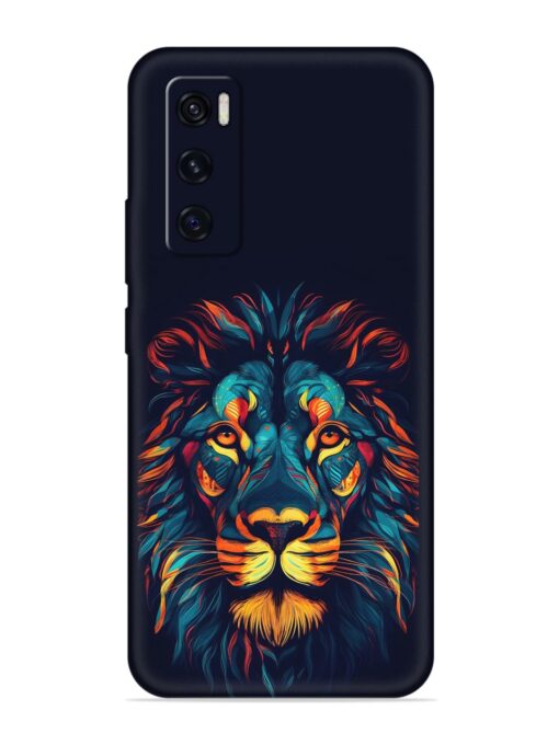 Colorful Lion Embossed Soft Silicone Case for Vivo V20 Se Zapvi