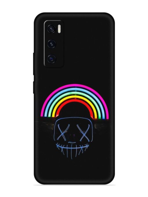 Mask Rainbow Embossed Soft Silicone Case for Vivo V20 Se Zapvi