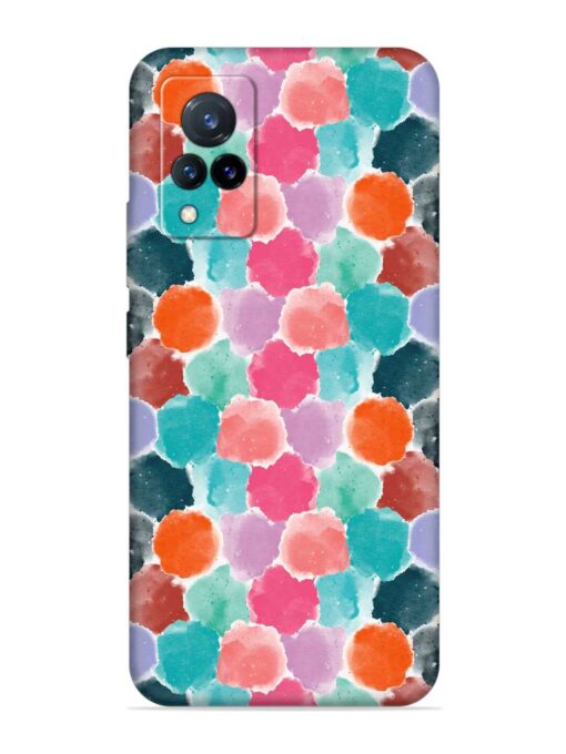 Colorful Seamless Pattern Embossed Soft Silicone Case for Vivo V21 (5G) Zapvi