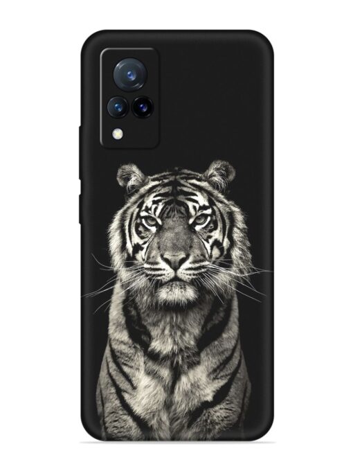 Tiger Art Embossed Soft Silicone Case for Vivo V21 (5G) Zapvi